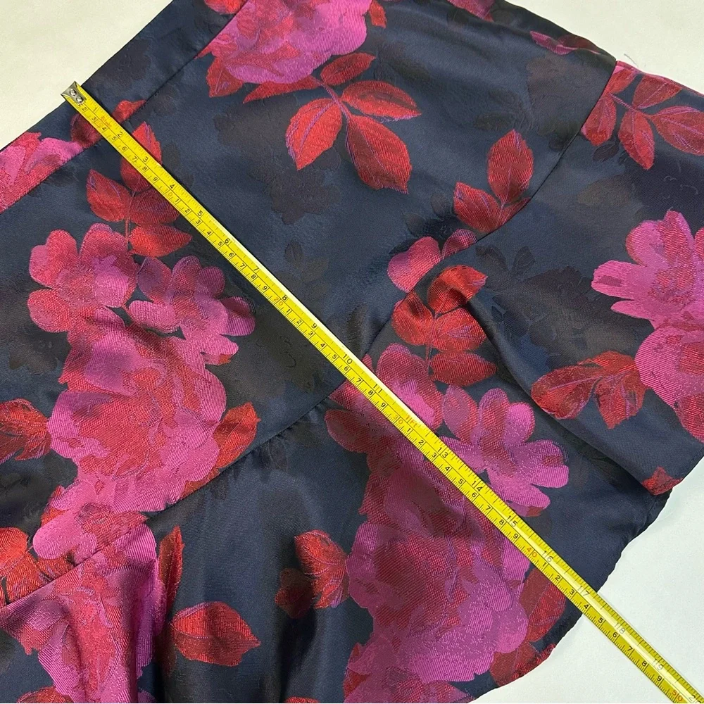 Lucy Paris Floral Navy Blue Pink Ruffle Mini Skirt Skort Large - Picture 8 of 12